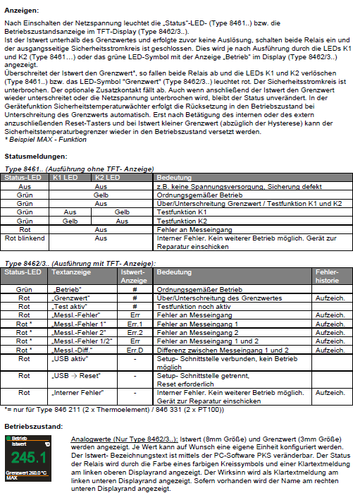 Elektronischer Sicherheitstemperaturbegrenzer Bedienungsanleitung 846 6bd