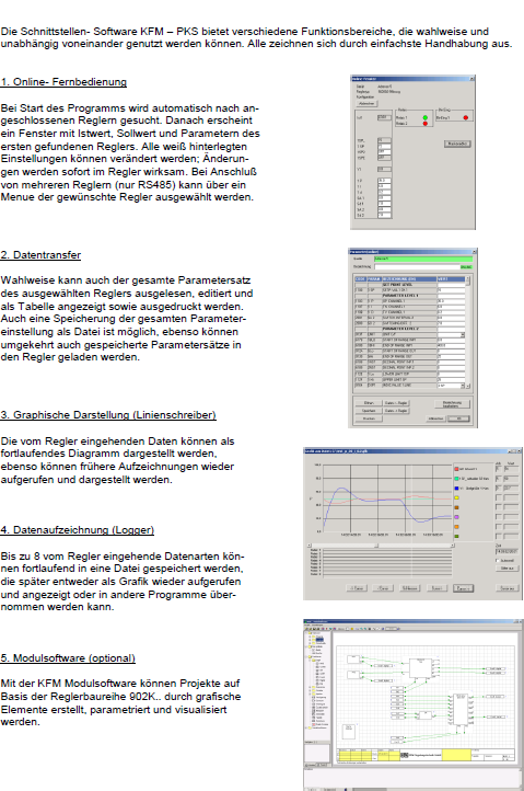 Schnittstellen - Software KFM PKS Installation und Bedienung